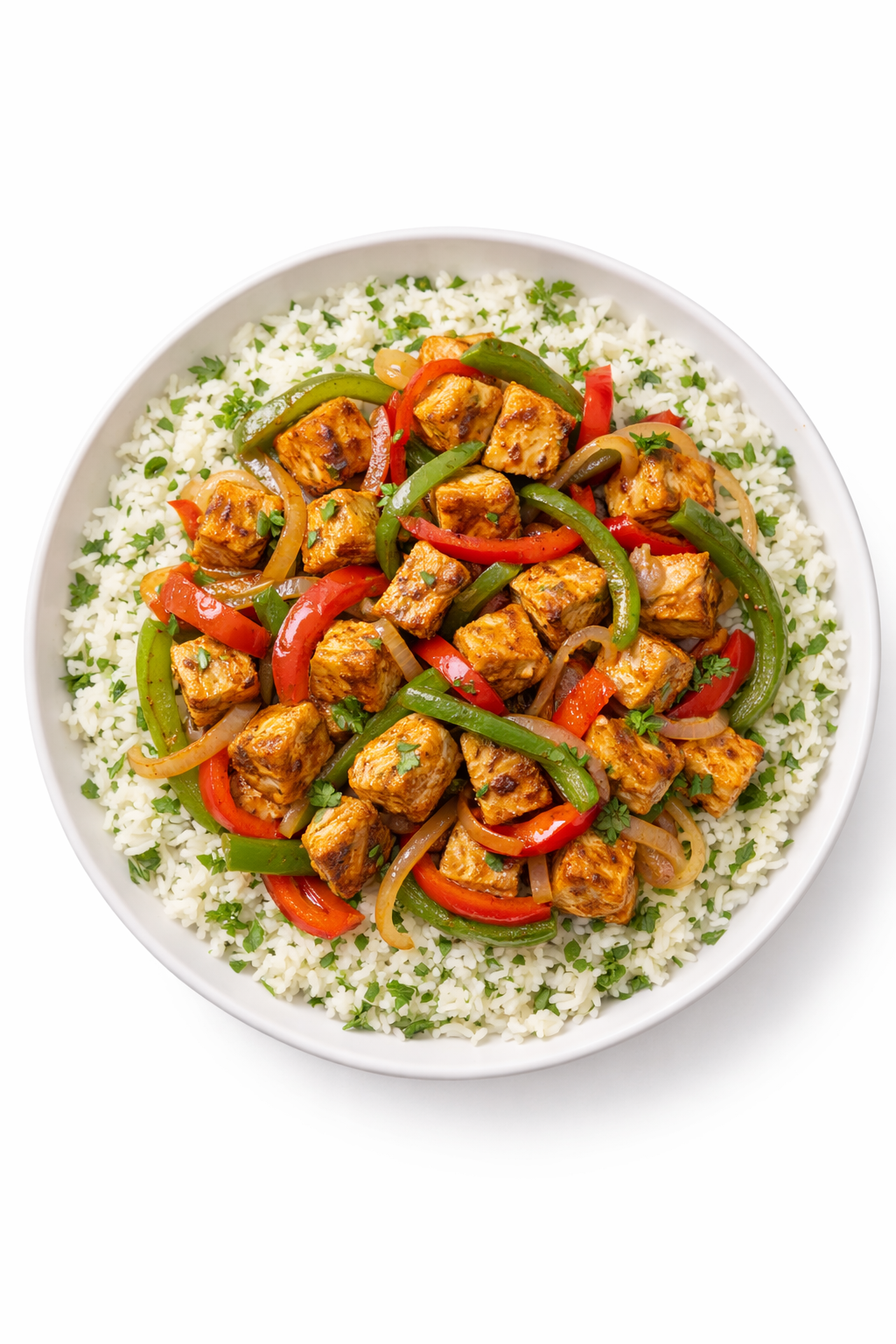 Chipotle Fajita Chicken Bowl With Cilantro Lime Rice